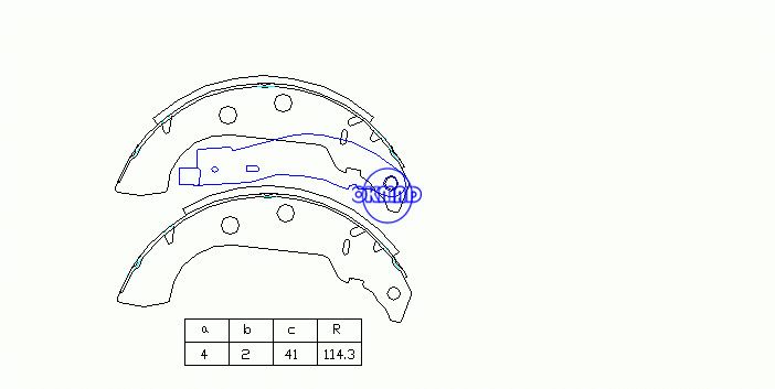 Sapatas de freio de tambor Hatchback conversíveis CITROEN XSARA ZX Break 306 OEM: 4241K1 FSB575 GS8272, OK-BS384